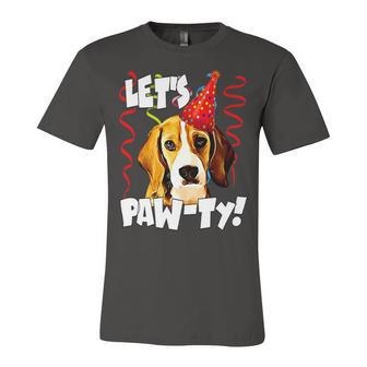 Party Lets Pawty 8 Beagle Dog Unisex Jersey Short Sleeve Crewneck Tshirt - Seseable