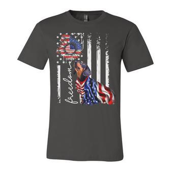 Patriotic 4Th Of July Weiner Dachshund Dog Freedom Unisex Jersey Short Sleeve Crewneck Tshirt - Seseable