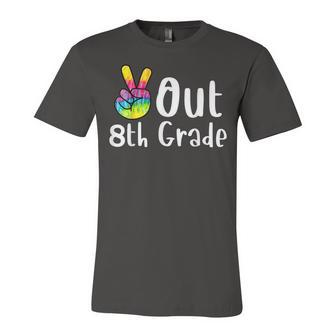 Peace Out 8Th Grade Tie Dye Graduation Class Of 2022 Virtual V2 Jersey T-Shirt | Mazezy