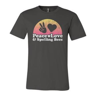 Peace Love And Spelling Bees Spelling Bee Jersey T-Shirt | Mazezy