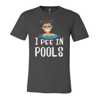 I Pee In Pools Swimming Prank Swimmers Jersey T-Shirt | Mazezy