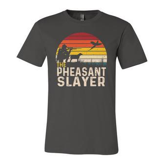 The Pheasant Slayer Pheasant Hunting Bird Hunter Jersey T-Shirt | Mazezy