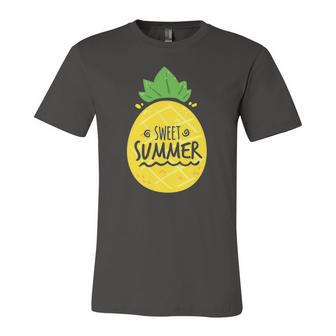 Pineapple Summer Sweet Summer Hello Break Vacation Jersey T-Shirt | Mazezy