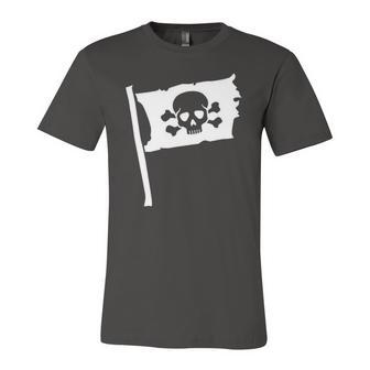 Pirate Flag Skull Crossed Bone Halloween Costume Jersey T-Shirt | Mazezy