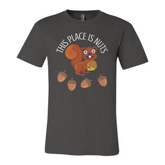 This Place Is Nuts Squirrel Jersey T-Shirt | Mazezy