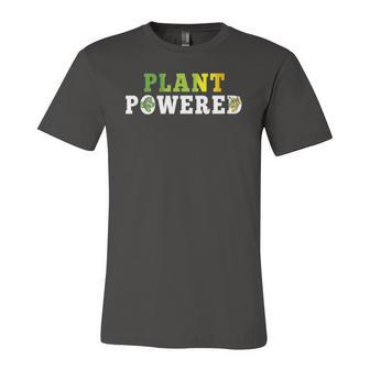 Plant Powered Vegan Plant Based Vegetarian Tee Jersey T-Shirt | Mazezy