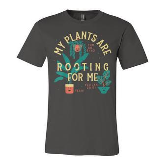 My Plants Are Rooting For Me Plant Jersey T-Shirt | Mazezy
