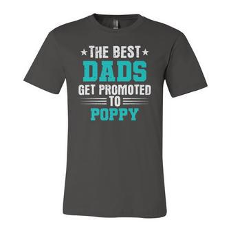 Poppy The Best Dads Get Promoted To Poppy Jersey T-Shirt | Mazezy