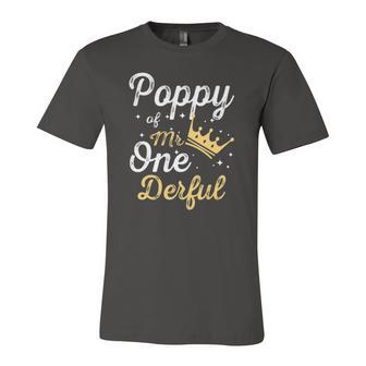Poppy Of Mr Onederful 1St Birthday One Derful Matching Jersey T-Shirt | Mazezy