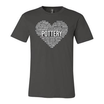 Pottery Heart Ceramist Earthenware Sculpting Handmade Jersey T-Shirt | Mazezy