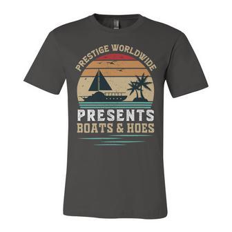 Prestigeworldwide Presentsboats Andhoes Vintage Funny Boating Boating Gifts Unisex Jersey Short Sleeve Crewneck Tshirt | Favorety DE