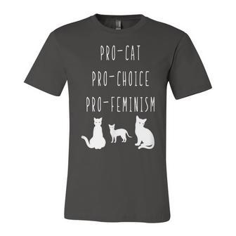 Pro Cat Pro Choice Pro Feminism Cat Lady Cat Mom Political Unisex Jersey Short Sleeve Crewneck Tshirt - Seseable