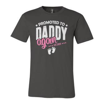 Promoted Daddy Again 2022 Its A Girl Baby Announcement Jersey T-Shirt | Mazezy