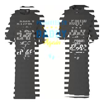 Promoted To Daddy Again 2022 Soon To Be Daddy Again Jersey T-Shirt | Mazezy