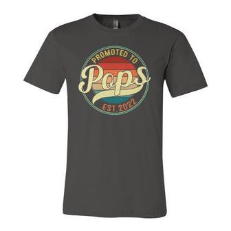 Promoted To Pops Est 2022 Soon To Be Pregnancy Announcement Jersey T-Shirt | Mazezy