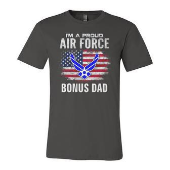 Im A Proud Air Force Bonus Dad With American Flag Veteran Jersey T-Shirt | Mazezy