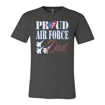 Proud Air Force Dad Us Heart Military Fathers Day Jersey T-Shirt | Mazezy