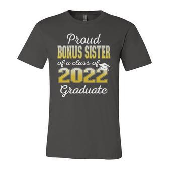 Proud Bonus Sister Of 2022 Graduate Class 2022 Graduation Jersey T-Shirt | Mazezy
