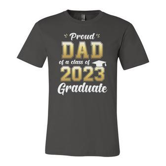 Proud Dad Of A Class Of 2023 Graduate Daddy Senior 23 Jersey T-Shirt | Mazezy