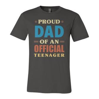 Proud Dad Of An Official Teenager 13Th Birthday Jersey T-Shirt | Mazezy