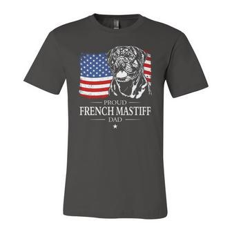 Proud French Mastiff American Flag Patriotic Dog Jersey T-Shirt | Mazezy