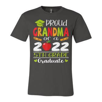 Proud Grandma Of A Class Of 2022 5Th Grade Graduate Jersey T-Shirt | Mazezy UK