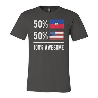 Proud Haitian American Flag Haiti Usa Jersey T-Shirt | Mazezy