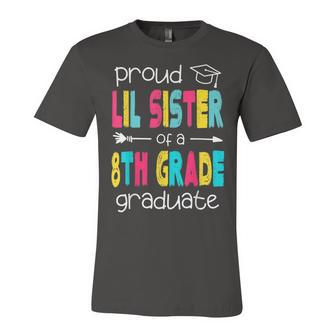 Proud Lil Sister Of A Class Of 2022 8Th Grade Graduate Jersey T-Shirt | Mazezy