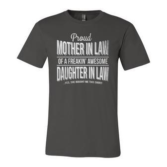 Proud Mother In Law Of A Freakin Awesome Daughter In Law Jersey T-Shirt | Mazezy