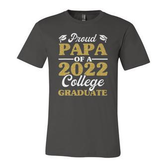 Proud Papa Of 2022 College Graduate Grandpa Graduation Jersey T-Shirt | Mazezy