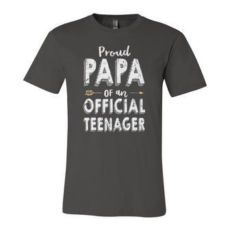 Proud Papa Of Official Teenager 13Th Birthday Jersey T-Shirt | Mazezy