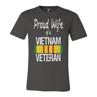 Proud Wife Of A Vietnam Veteran Service Badge Us Military T-Shirt Unisex Jersey Short Sleeve Crewneck Tshirt - Monsterry UK