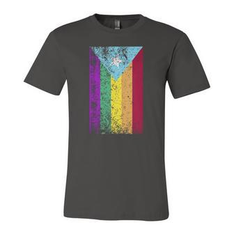 Puerto Rico Gay Pride Rainbow Flag Jersey T-Shirt | Mazezy