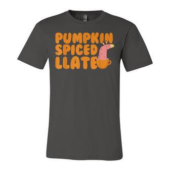 Pumpkin Spice Latte  - Pun  - Llama  Unisex Jersey Short Sleeve Crewneck Tshirt