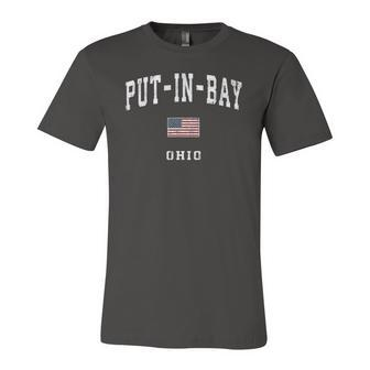 Put-In-Bay Ohio Oh Vintage American Flag Sports Jersey T-Shirt | Mazezy
