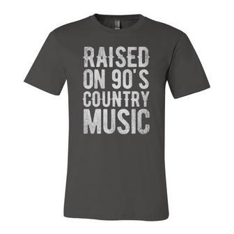 Raised On 90S Country Music Distressed Classic Retro Jersey T-Shirt | Mazezy