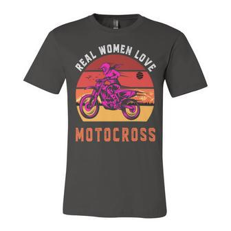 Real Women Love Motocross Funny Girl Motocross Gift Girl Motorcycle Lover Vintage Unisex Jersey Short Sleeve Crewneck Tshirt - Monsterry DE