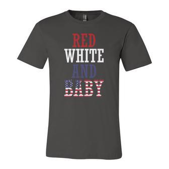 Red White And Baby 4Th July Pregnancy Announcement Jersey T-Shirt | Mazezy