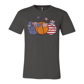Red White Blue Basketball Lover Patriotic 4Th Of July Gifts Unisex Jersey Short Sleeve Crewneck Tshirt - Seseable