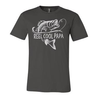 Reel Cool Papa Fishing Dad Gifts Fathers Day Fisherman Fish Unisex Jersey Short Sleeve Crewneck Tshirt - Seseable
