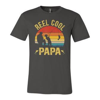 Reel Cool Papa Fishing Fathers Day Jersey T-Shirt | Mazezy