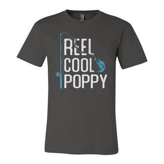 Reel Cool Poppy Fishing Fathers Day Fisherman Poppy Jersey T-Shirt | Mazezy