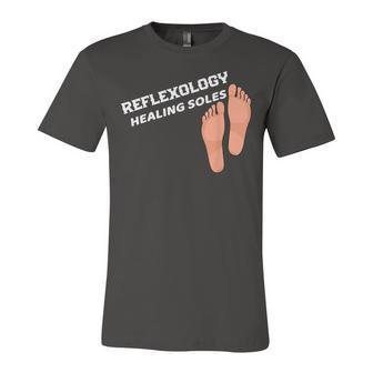 Reflexology Massage Therapist Reflexology Healing Soles Unisex Jersey Short Sleeve Crewneck Tshirt | Favorety