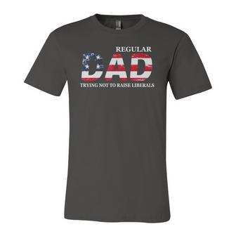 Regular Dad Trying Not To Raise Liberals Flag Fathers Day Jersey T-Shirt | Mazezy