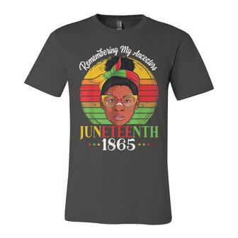 Remembering My Ancestors Juneteenth 1865 Independence Day Jersey T-Shirt | Mazezy