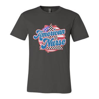 Retro American Nurse 4Th Of July Independence Day Unisex Jersey Short Sleeve Crewneck Tshirt - Monsterry