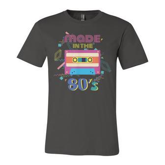 Retro Dance Party Disco Birthday Made In 80S Cassette Tape Unisex Jersey Short Sleeve Crewneck Tshirt - Seseable