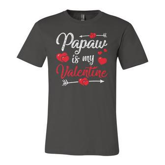 Retro Hearts Papaw Is My Valentines Day Fathers Day Jersey T-Shirt | Mazezy