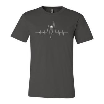 Rock Climbing Heartbeat Mountain Climber Jersey T-Shirt | Mazezy