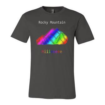 Rocky Mountain Hiiieeee & Byyeee Jersey T-Shirt | Mazezy